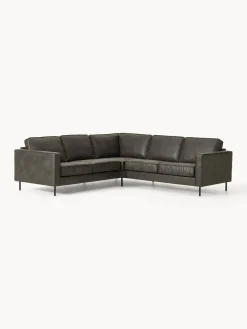 Westwing Collection Sofá rinconera grande de cuero reciclado Hunter^ Sofás Rinconeras|Sofás