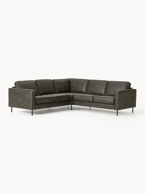 Westwing Collection Sofá rinconera grande de cuero reciclado Hunter^ Sofás Rinconeras|Sofás
