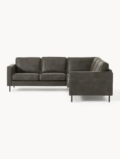 Westwing Collection Sofá rinconera grande de cuero reciclado Hunter^ Sofás Rinconeras|Sofás