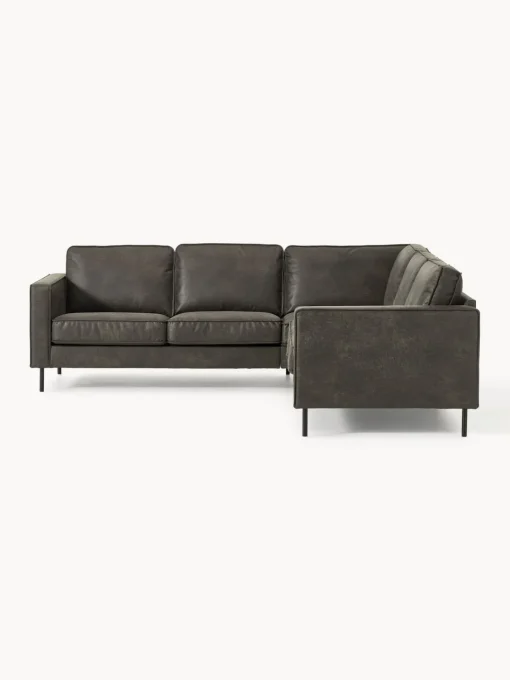 Westwing Collection Sofá rinconera grande de cuero reciclado Hunter^ Sofás Rinconeras|Sofás