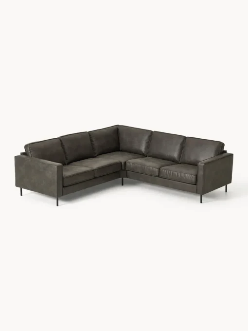Westwing Collection Sofá rinconera grande de cuero reciclado Hunter^ Sofás Rinconeras|Sofás