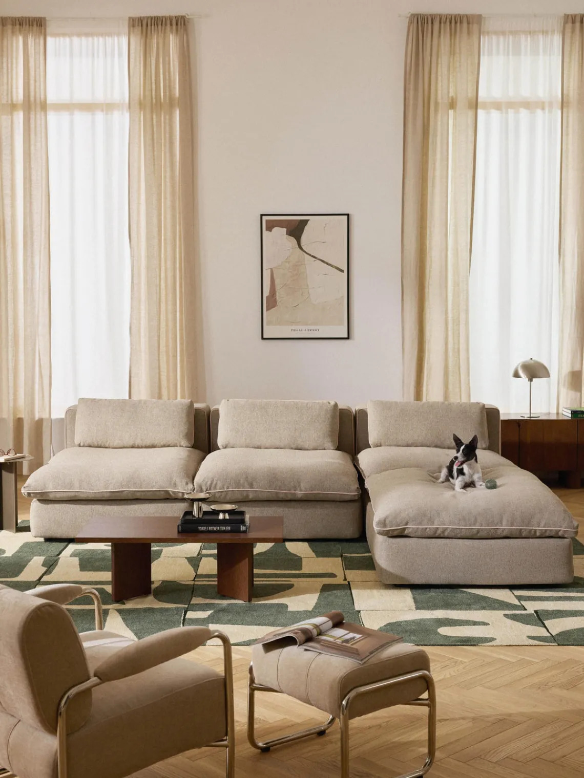 Westwing Collection Sofá rinconera grande modular con reposapiés Felix^ Sofás Rinconeras|Sofás