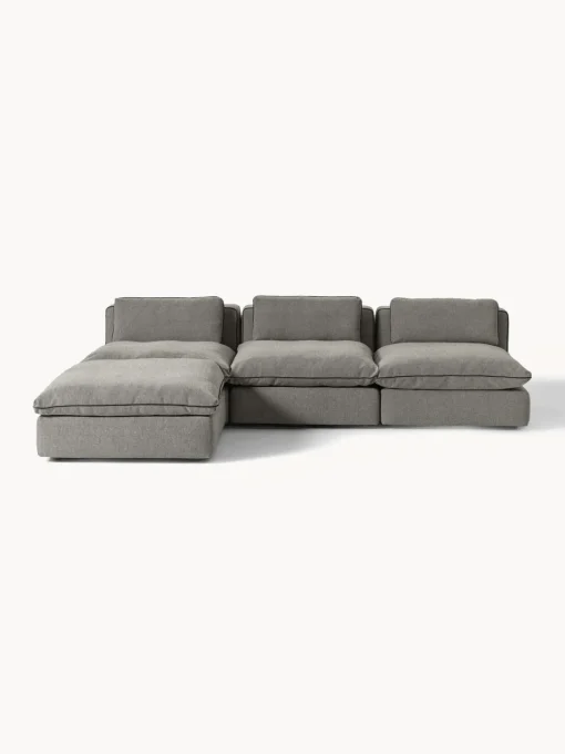 Westwing Collection Sofá rinconera grande modular con reposapiés Felix