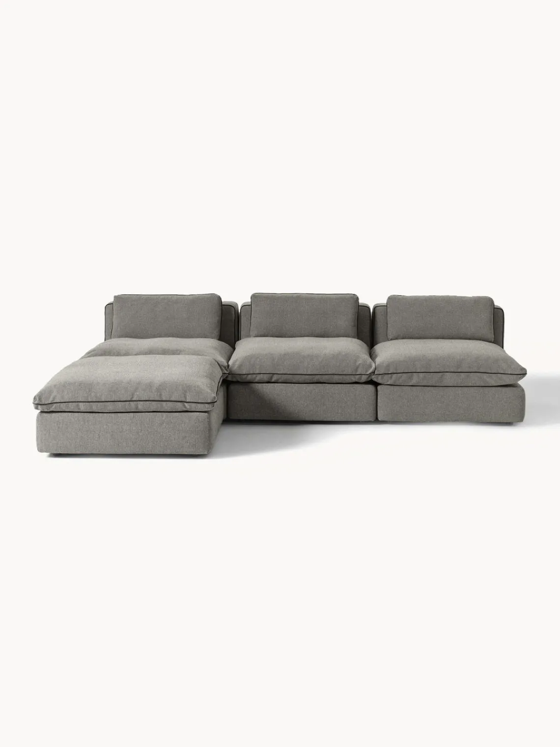 Westwing Collection Sofá rinconera grande modular con reposapiés Felix