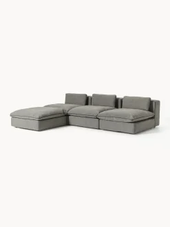 Westwing Collection Sofá rinconera grande modular con reposapiés Felix