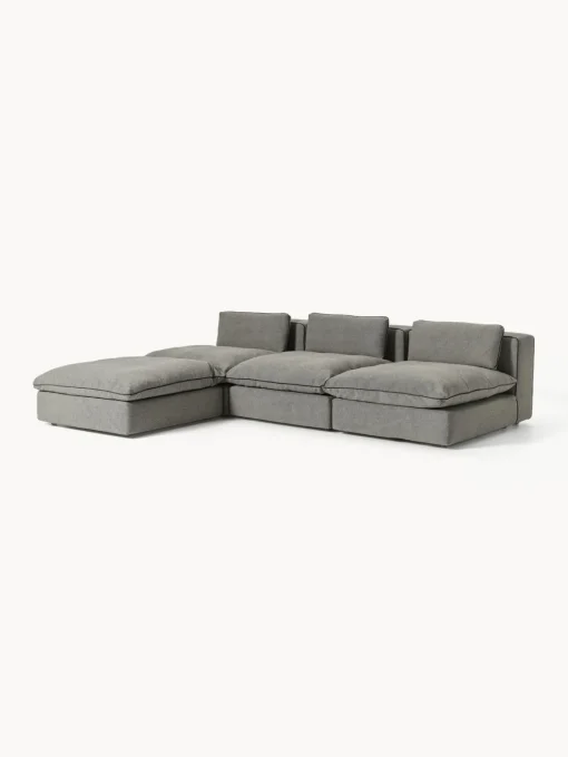 Westwing Collection Sofá rinconera grande modular con reposapiés Felix