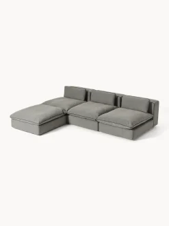 Westwing Collection Sofá rinconera grande modular con reposapiés Felix