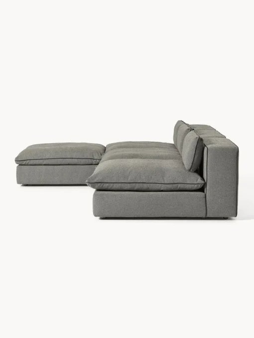 Westwing Collection Sofá rinconera grande modular con reposapiés Felix