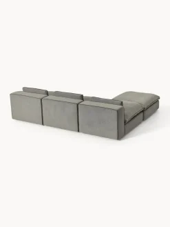 Westwing Collection Sofá rinconera grande modular con reposapiés Felix