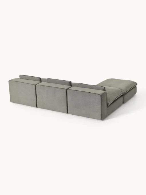 Westwing Collection Sofá rinconera grande modular con reposapiés Felix