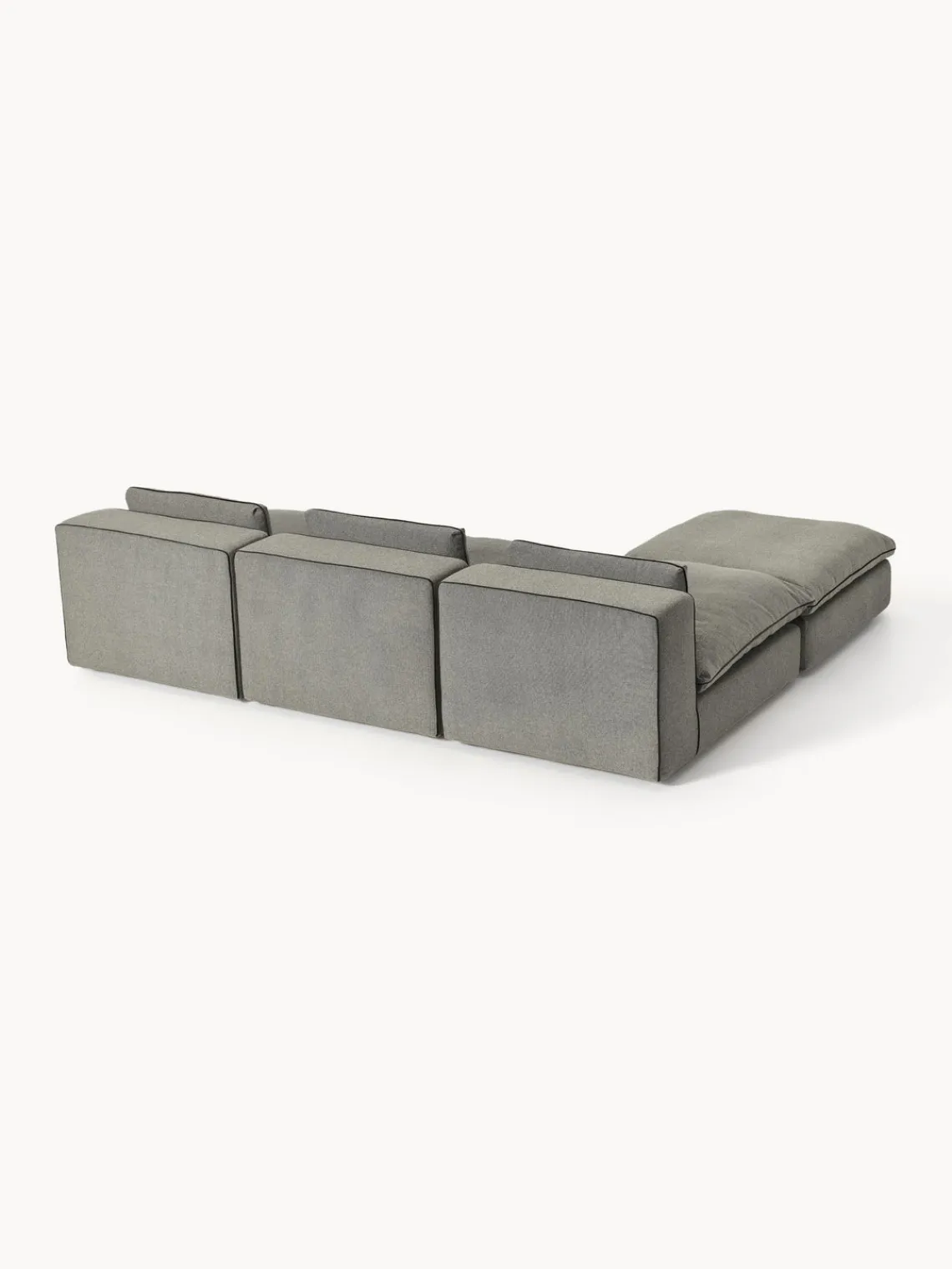 Westwing Collection Sofá rinconera grande modular con reposapiés Felix