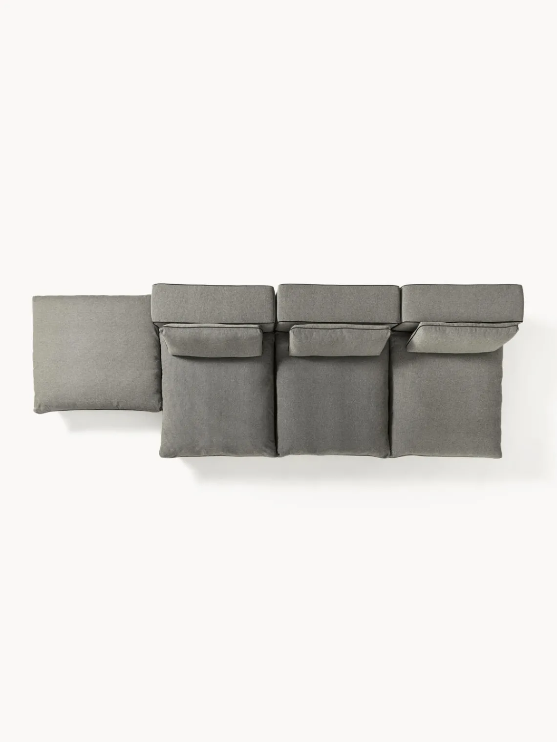 Westwing Collection Sofá rinconera grande modular con reposapiés Felix