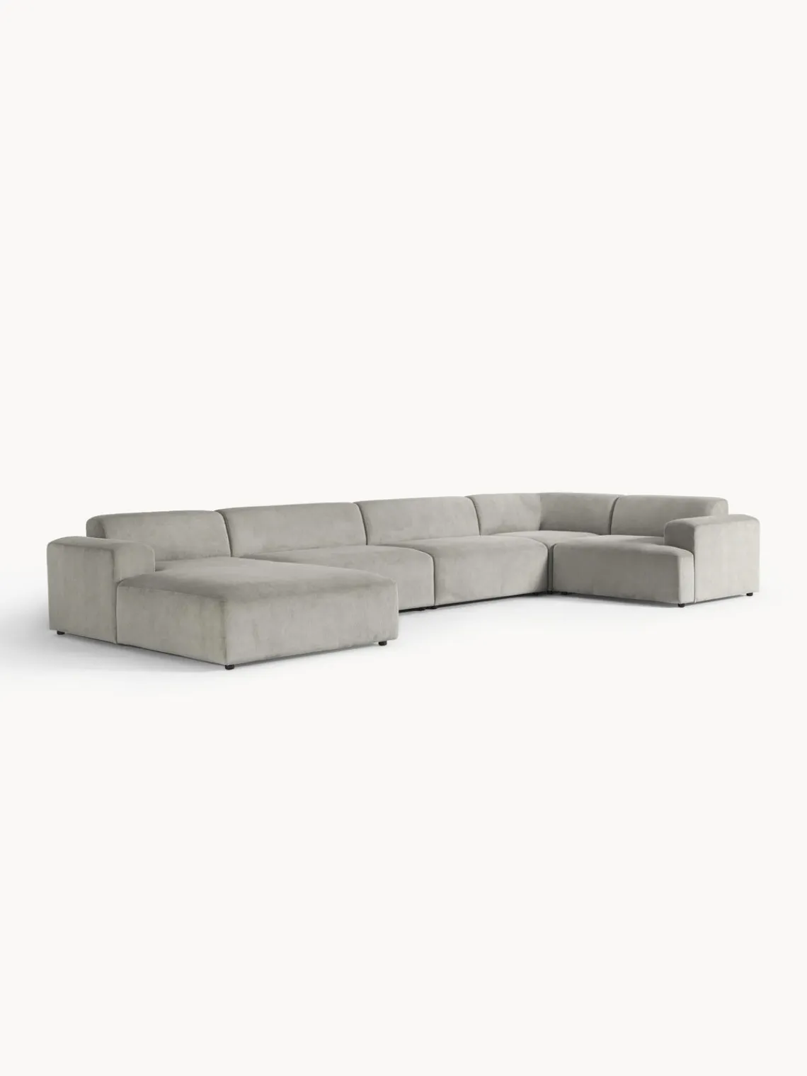 Westwing Collection Sofá rinconera longue grande de pana Melva^ Sofás 4 Plazas