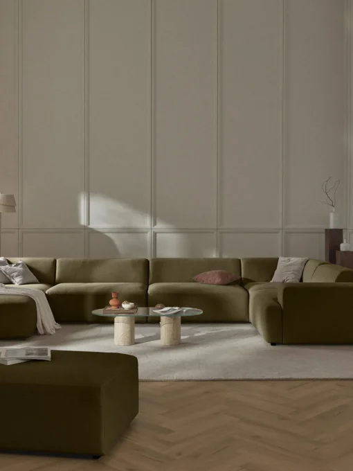 Westwing Collection Sofá rinconera longue grande Melva^ Sofás 4 Plazas