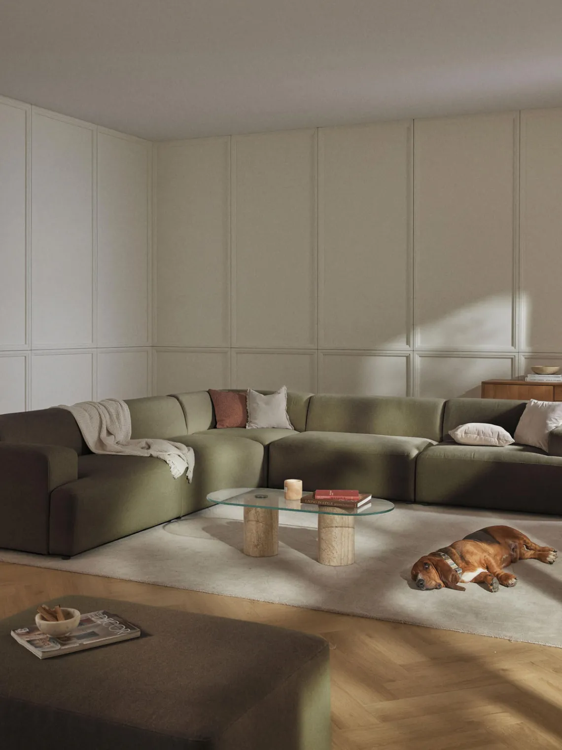 Westwing Collection Sofá rinconera longue grande Melva