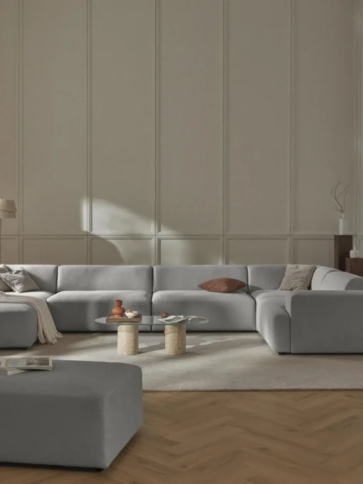 Westwing Collection Sofá rinconera longue grande Melva^ Sofás 4 Plazas