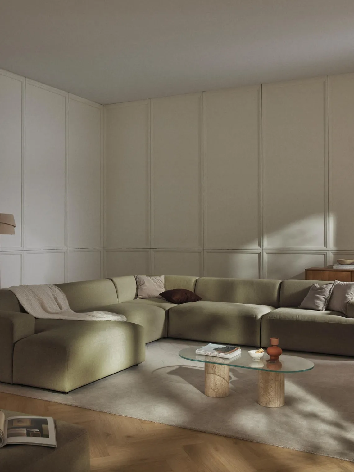 Westwing Collection Sofá rinconera longue Melva
