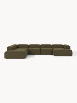Westwing Collection Sofá rinconera longue modular en tejido bouclé Lennon