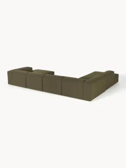 Westwing Collection Sofá rinconera longue modular en tejido bouclé Lennon