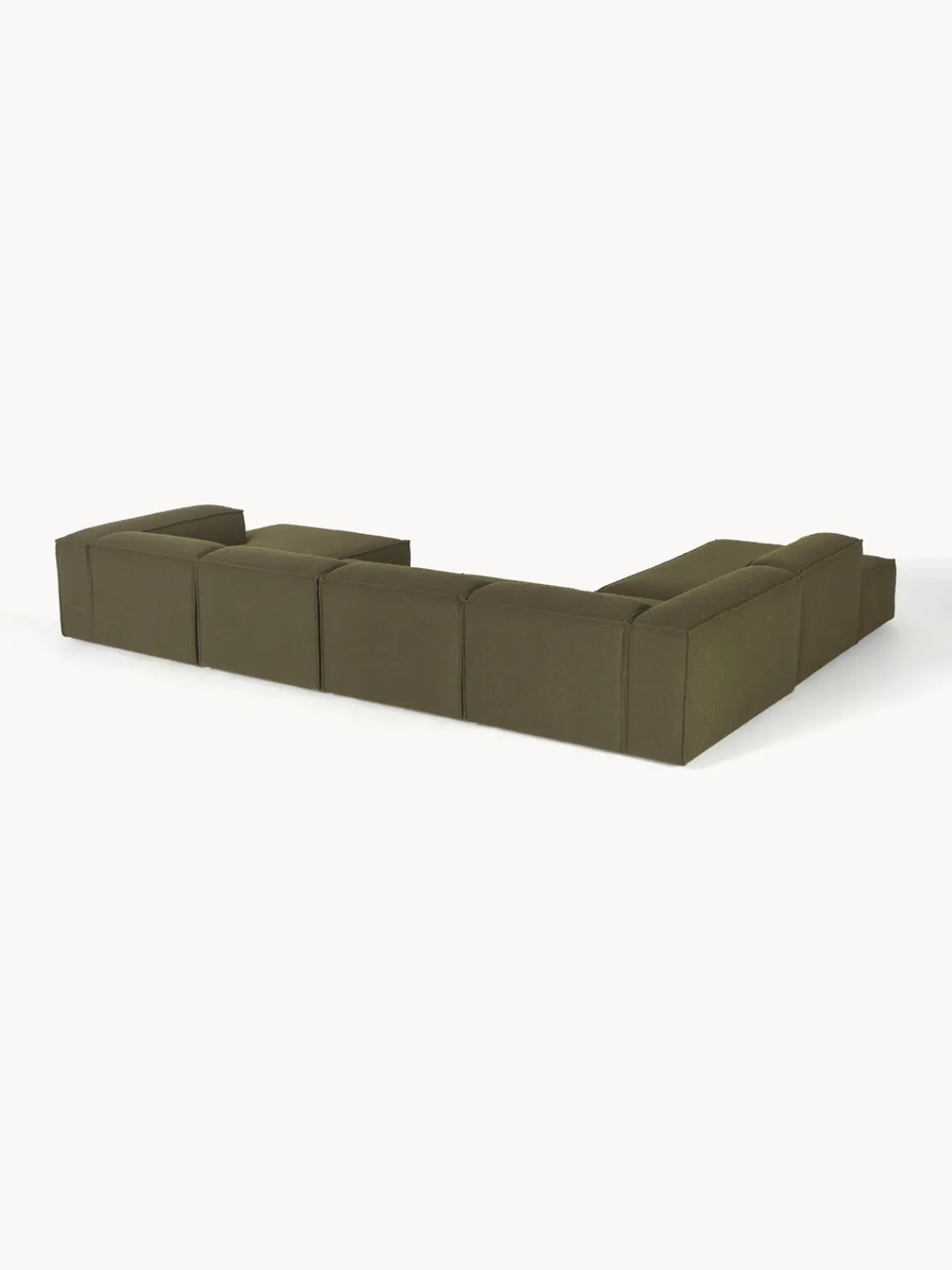 Westwing Collection Sofá rinconera longue modular en tejido bouclé Lennon