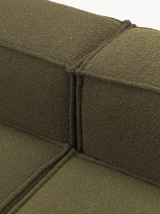 Westwing Collection Sofá rinconera longue modular en tejido bouclé Lennon