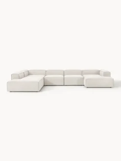 Westwing Collection Sofá rinconera longue modular en tejido bouclé Lennon^ Sofás 4 Plazas