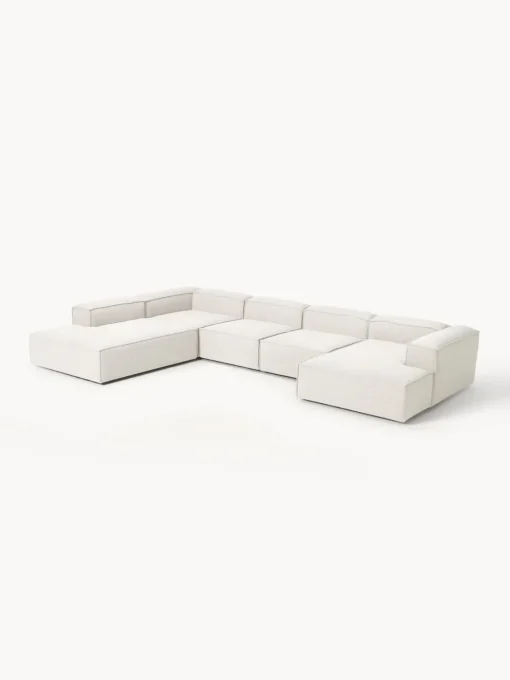 Westwing Collection Sofá rinconera longue modular en tejido bouclé Lennon^ Sofás 4 Plazas