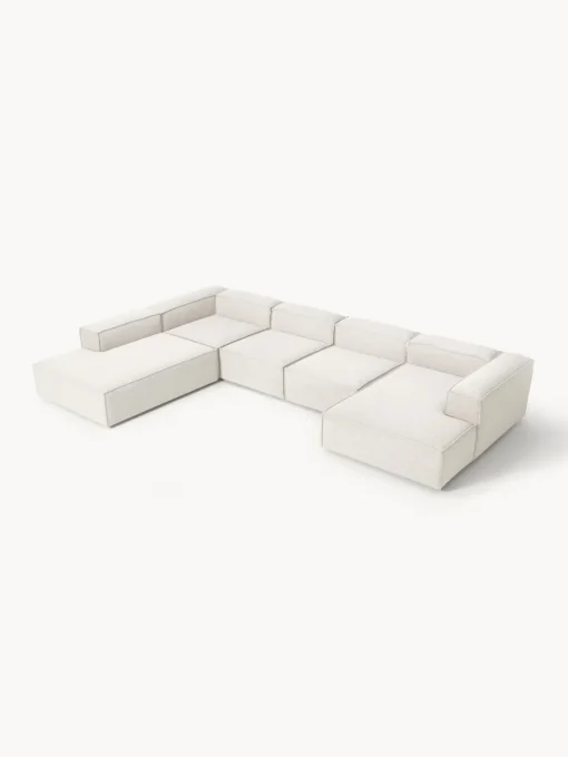 Westwing Collection Sofá rinconera longue modular en tejido bouclé Lennon^ Sofás 4 Plazas