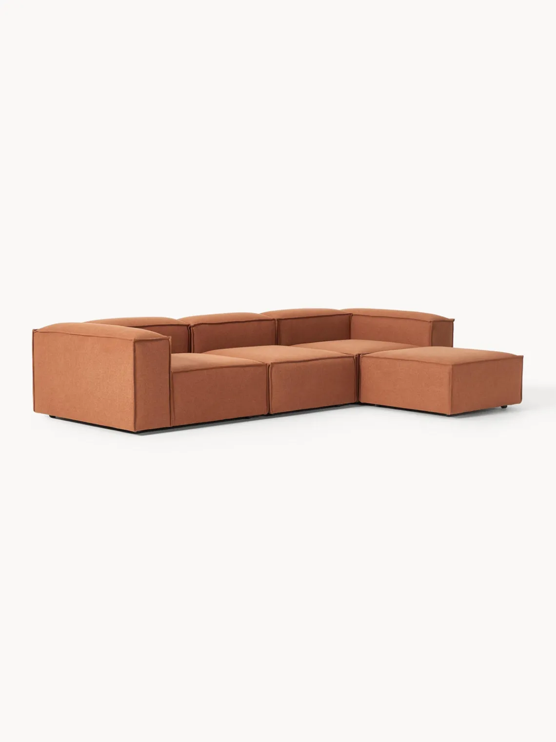 Westwing Collection Sofá rinconera modular con reposapiés izquierdo/derecho Lennon (4 plazas)^ Sofás 4 Plazas|Sofás