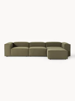 Westwing Collection Sofá rinconera modular con reposapiés izquierdo/derecho Lennon (4 plazas)