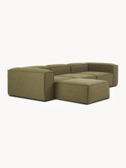 Westwing Collection Sofá rinconera modular con reposapiés izquierdo/derecho Lennon (4 plazas)