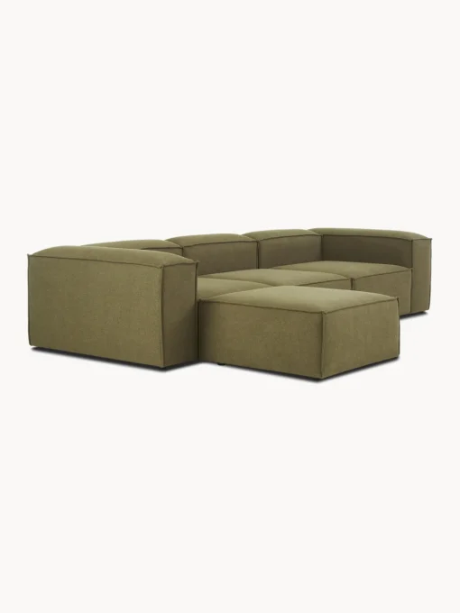 Westwing Collection Sofá rinconera modular con reposapiés izquierdo/derecho Lennon (4 plazas)