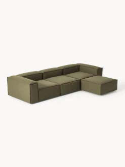 Westwing Collection Sofá rinconera modular con reposapiés izquierdo/derecho Lennon (4 plazas)