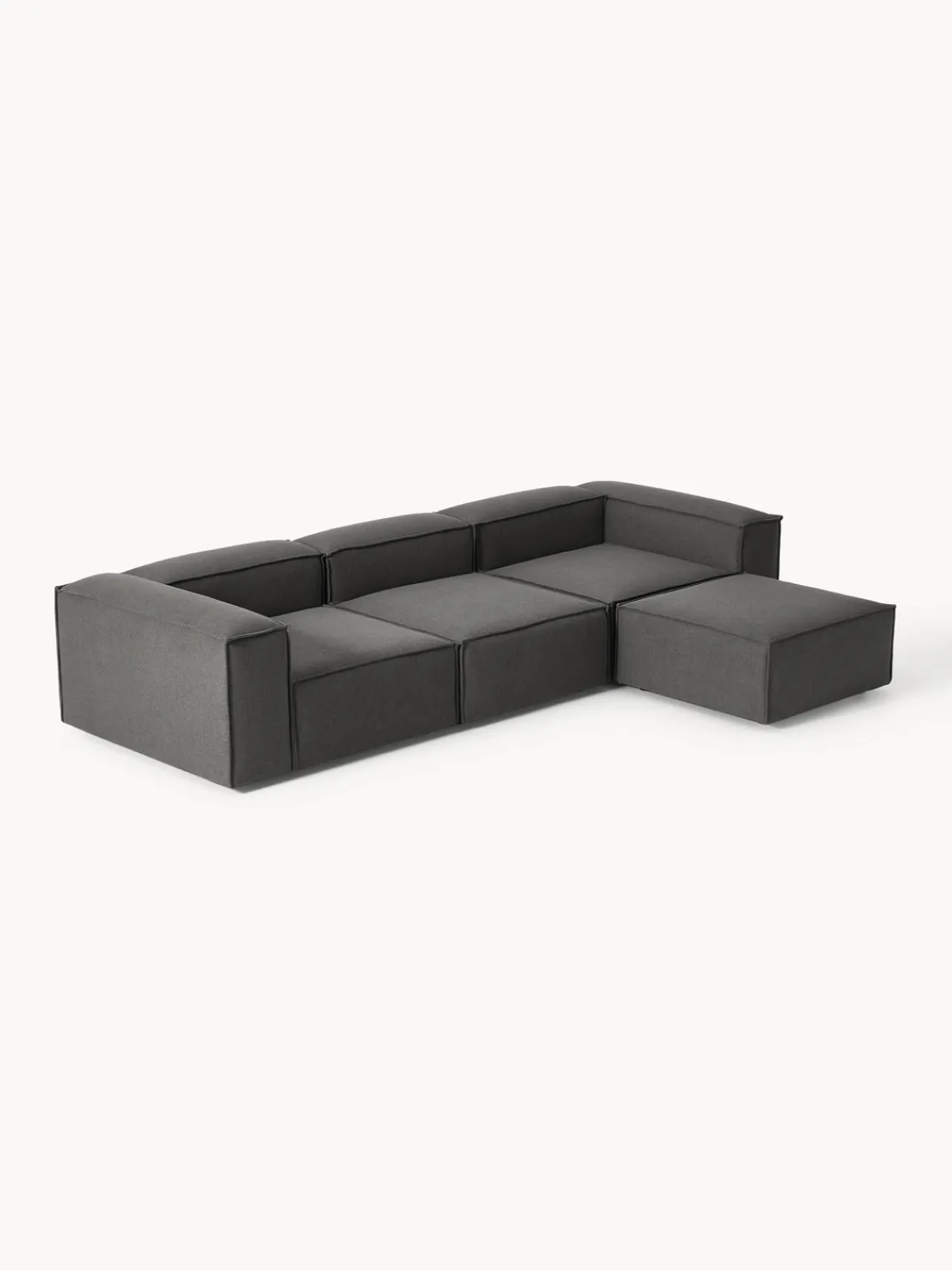 Westwing Collection Sofá rinconera modular con reposapiés izquierdo/derecho Lennon (4 plazas)^ Sofás 4 Plazas|Sofás