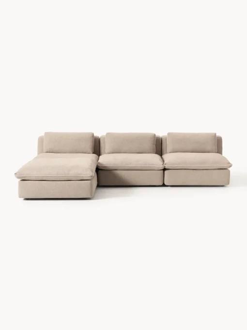 Westwing Collection Sofá rinconera modular con reposapiés izquierdo/derecho Felix