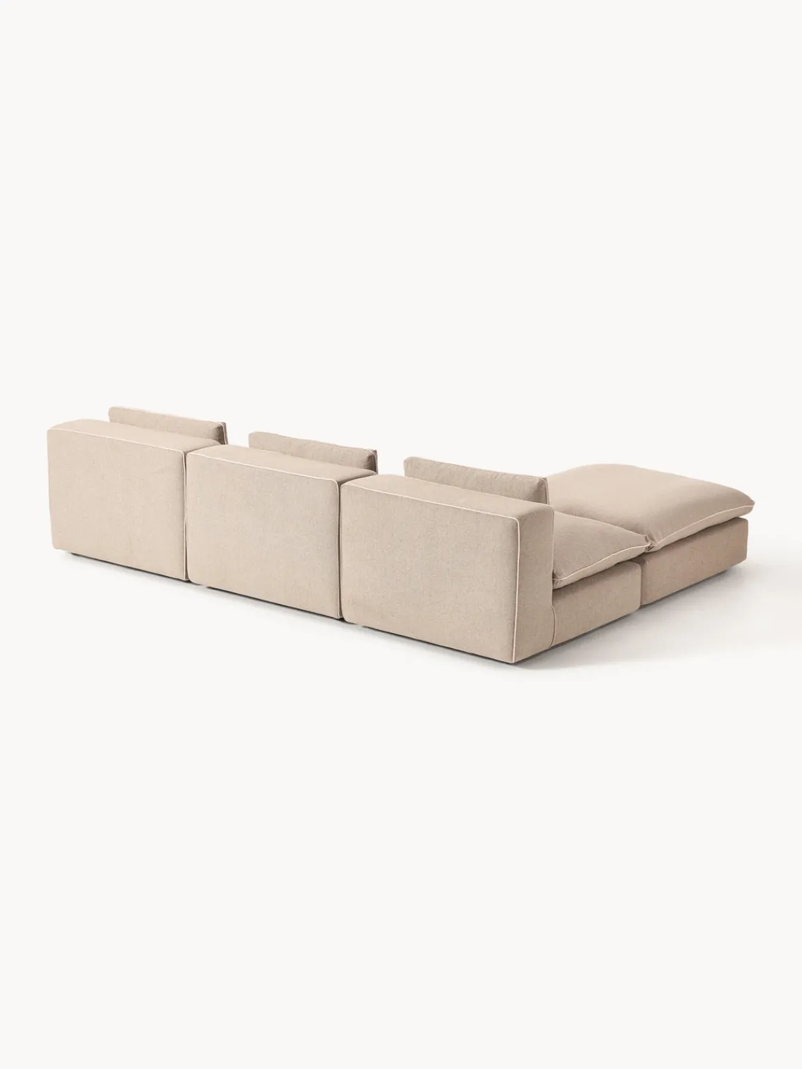Westwing Collection Sofá rinconera modular con reposapiés izquierdo/derecho Felix
