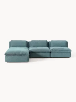 Westwing Collection Sofá rinconera modular con reposapiés izquierdo/derecho Felix
