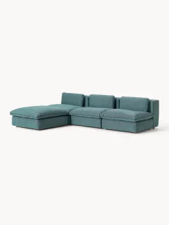 Westwing Collection Sofá rinconera modular con reposapiés izquierdo/derecho Felix