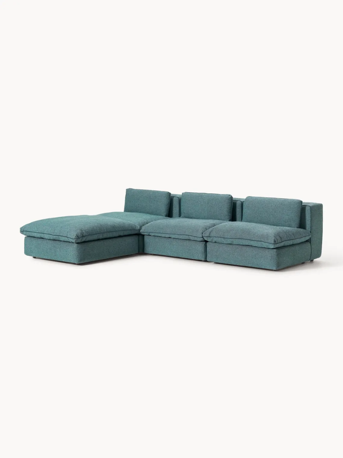 Westwing Collection Sofá rinconera modular con reposapiés izquierdo/derecho Felix