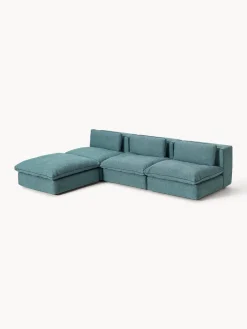 Westwing Collection Sofá rinconera modular con reposapiés izquierdo/derecho Felix