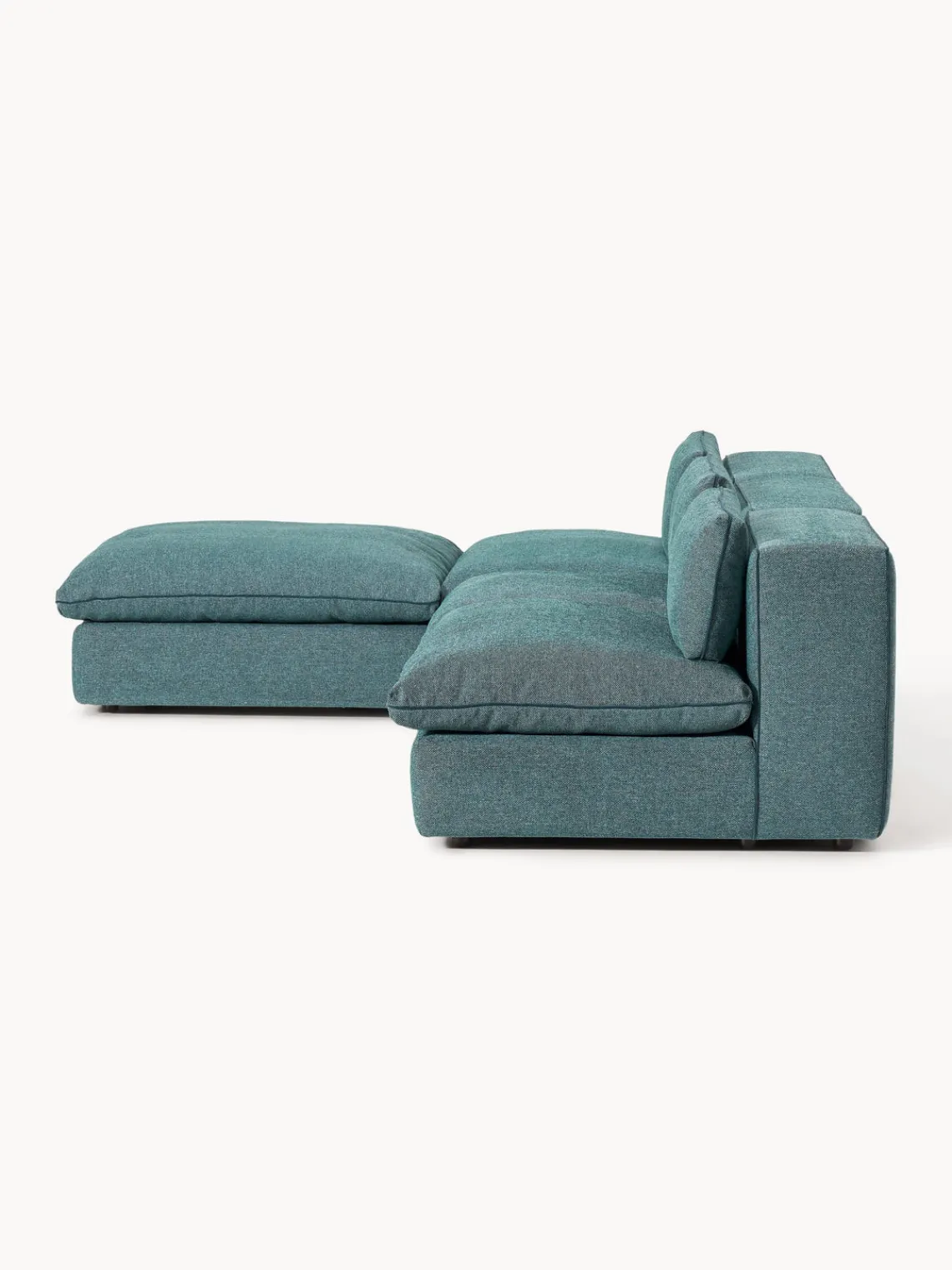 Westwing Collection Sofá rinconera modular con reposapiés izquierdo/derecho Felix