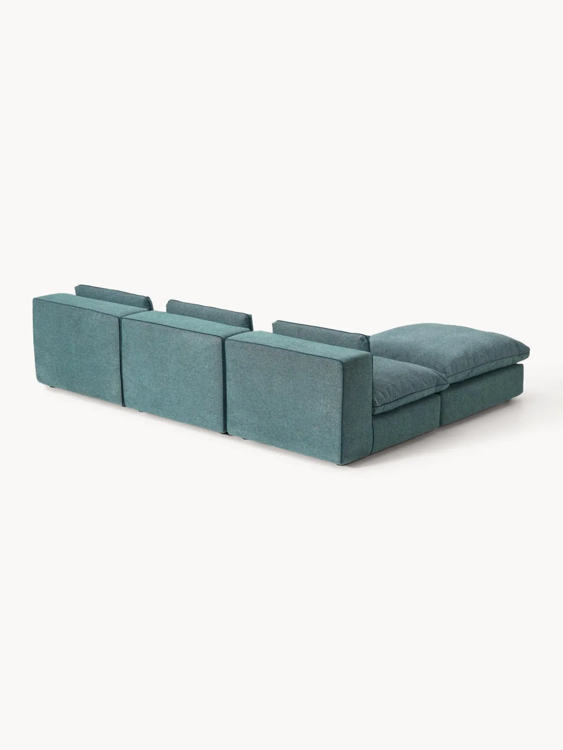 Westwing Collection Sofá rinconera modular con reposapiés izquierdo/derecho Felix