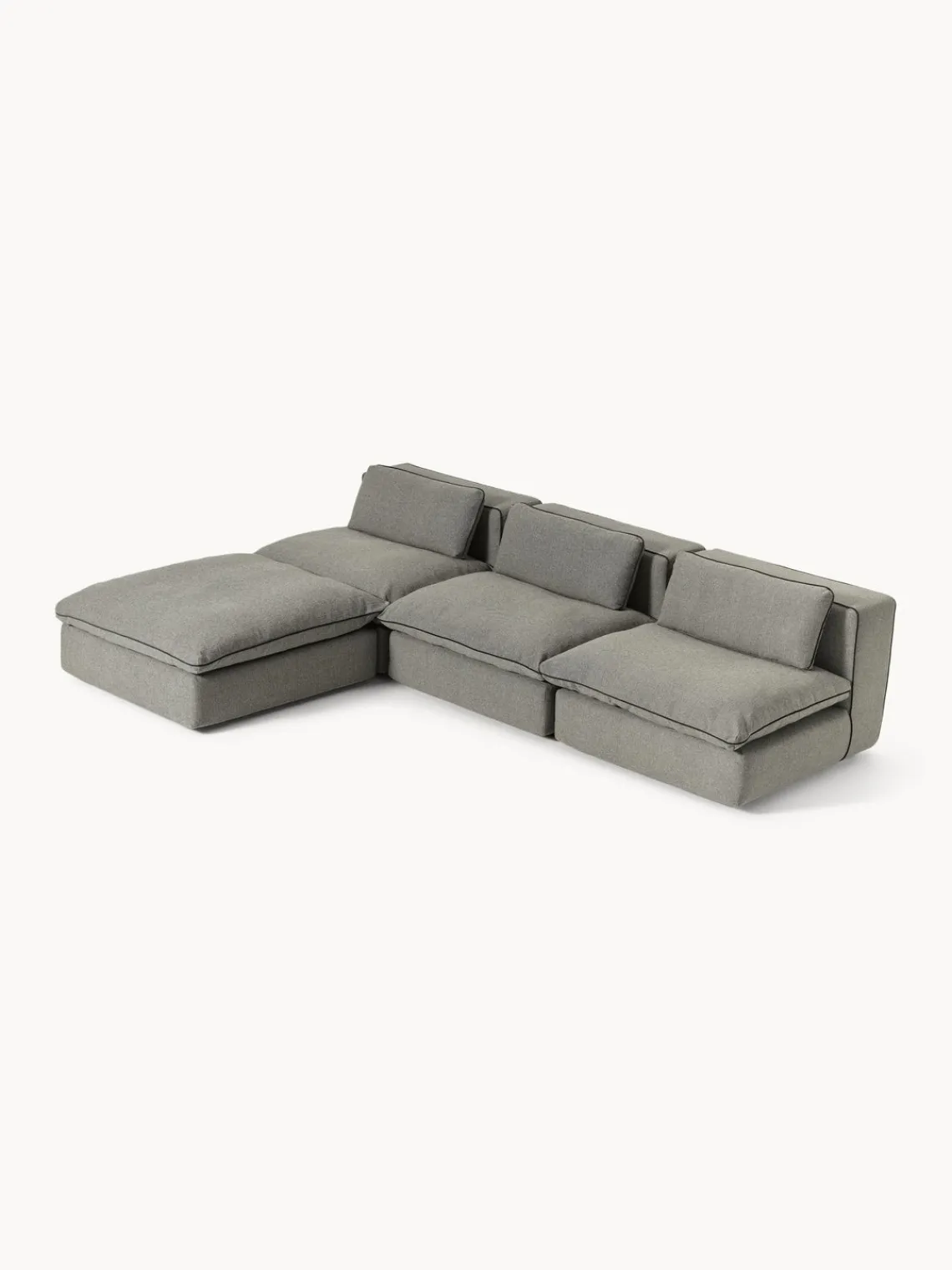 Westwing Collection Sofá rinconera modular con reposapiés izquierdo/derecho Felix^ Sofás Rinconeras|Sofás