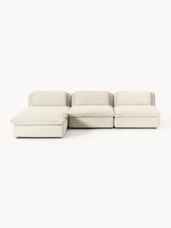 Westwing Collection Sofá rinconera modular con reposapiés izquierdo/derecho Felix