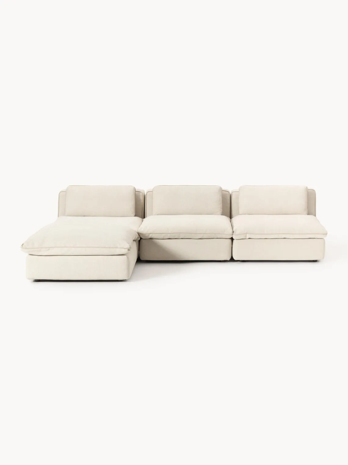 Westwing Collection Sofá rinconera modular con reposapiés izquierdo/derecho Felix
