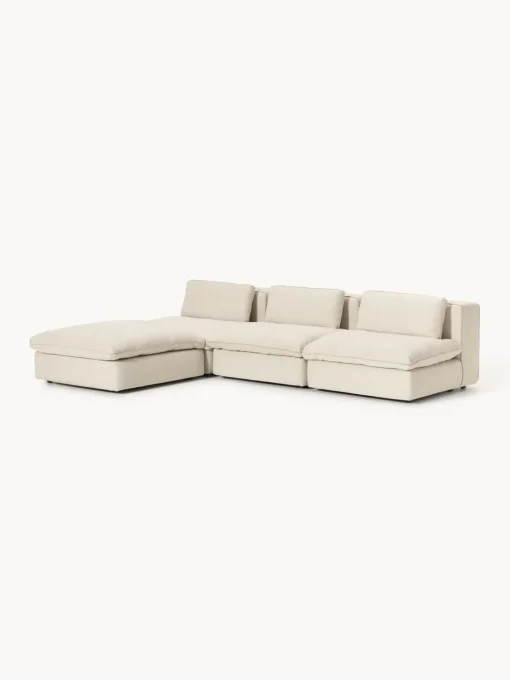 Westwing Collection Sofá rinconera modular con reposapiés izquierdo/derecho Felix