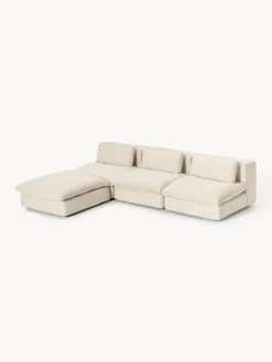 Westwing Collection Sofá rinconera modular con reposapiés izquierdo/derecho Felix