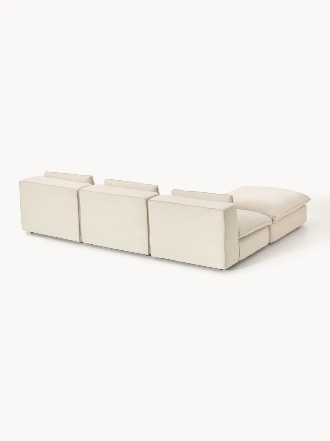 Westwing Collection Sofá rinconera modular con reposapiés izquierdo/derecho Felix