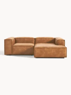 Westwing Collection Sofá rinconera modular de cuero Lennon