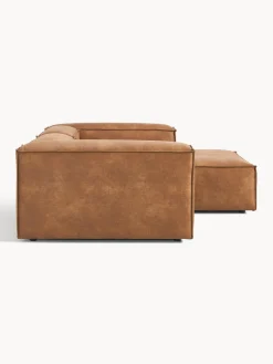 Westwing Collection Sofá rinconera modular de cuero Lennon